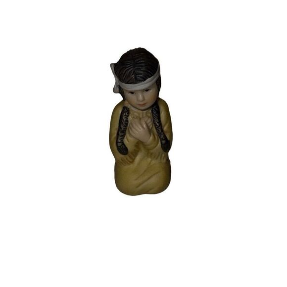 House of Lloyd HOL Native American Girl Mary Kneeling Nativity Figurine 1992 - Picture 1 of 7